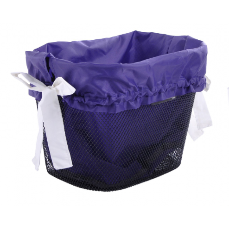 Vložka do košíka tmavo fialová s bielou stužkou